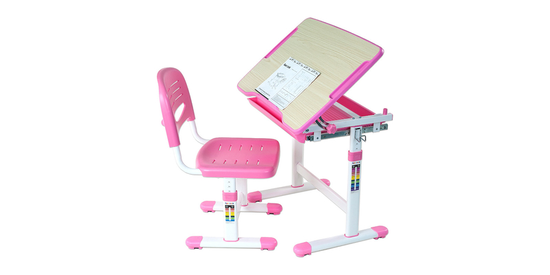 Детская парта Piccolino комплект парта + стул (белый/розовый)
