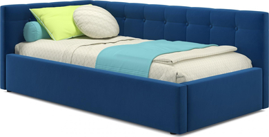 Односпальная кровать-тахта Colibri 800 синяя с подъемным механиз