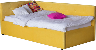 Односпальная кровать-тахта Bonna 900 желтая с подъемным механизм
