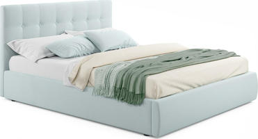 Мягкая кровать Selesta 1600 мята пастель с подъемным механизмом