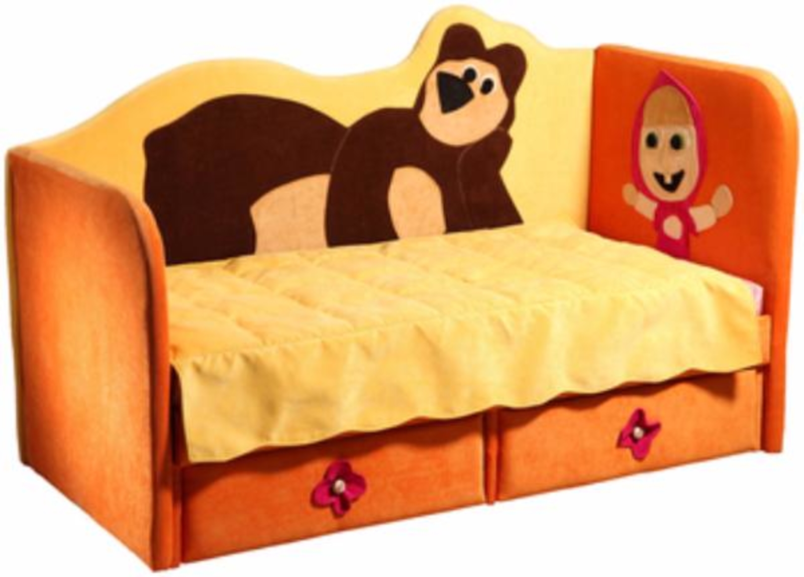 Детский диван кровать Маша и медведь